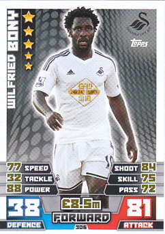 Wilfried Bony Swansea City 2014/15 Topps Match Attax #306